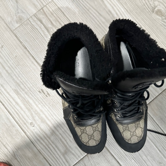 GUCCI Nebraska Guccissima boots GG monogram beige - Picture 3 of 6